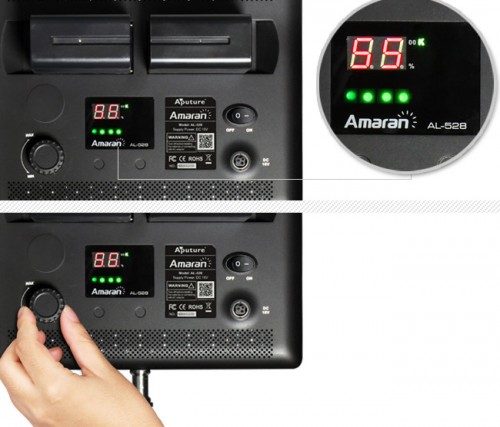 Amaran AL528 LED-es fényerő szabályozás